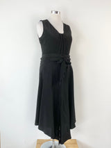 Willow Black Asymmetrical Maxi Dress - AU12
