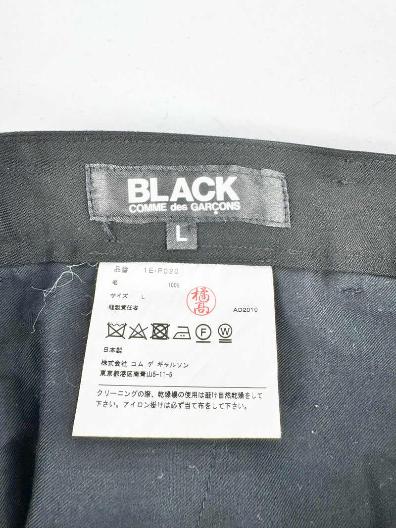 Black Comme des Garçons Wool Slacks - L