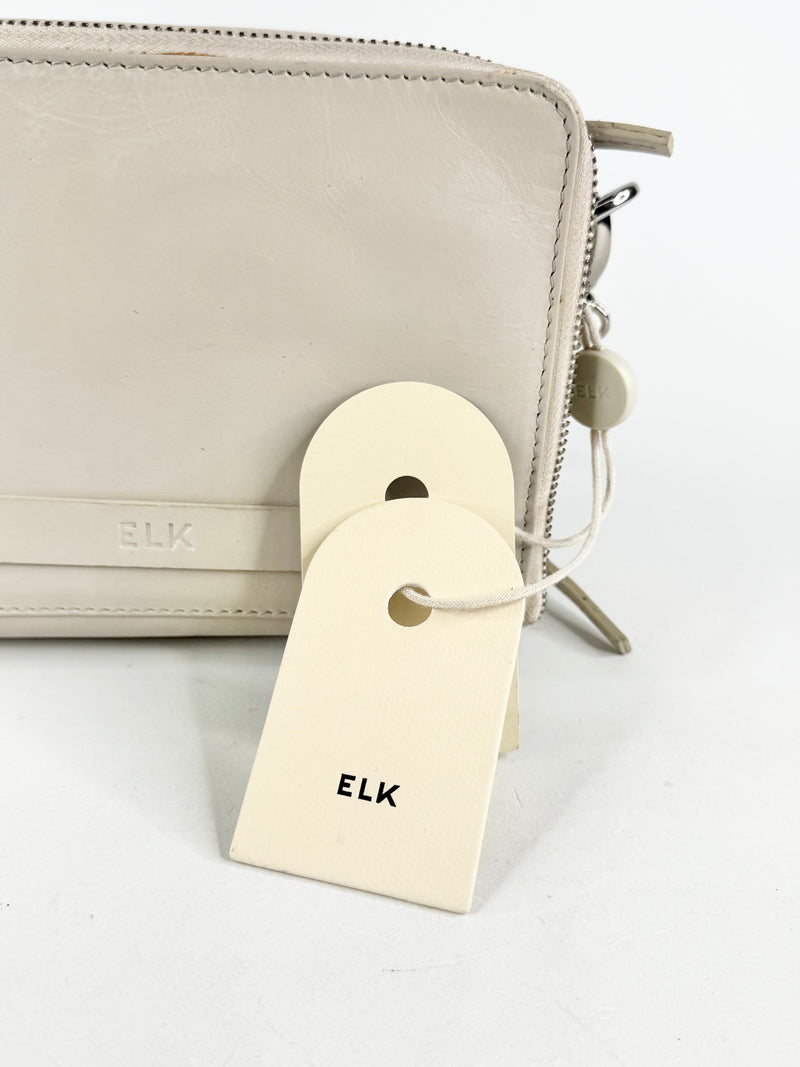Elk 'Bedarra' Small Bone Leather Cross Body Bag NWT