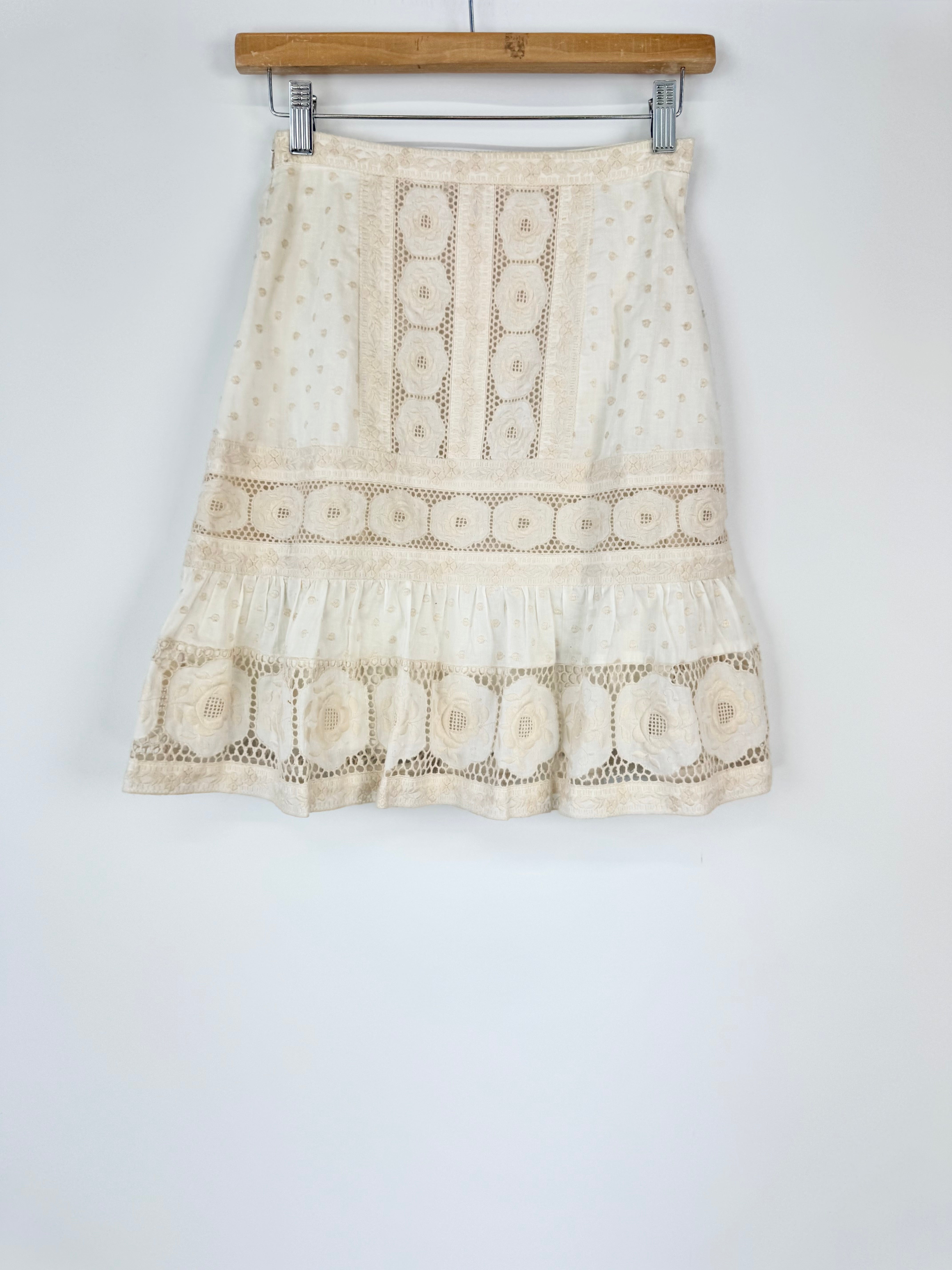 Zimmermann Prima Dot Broderie Mini Skirt - AU6/8