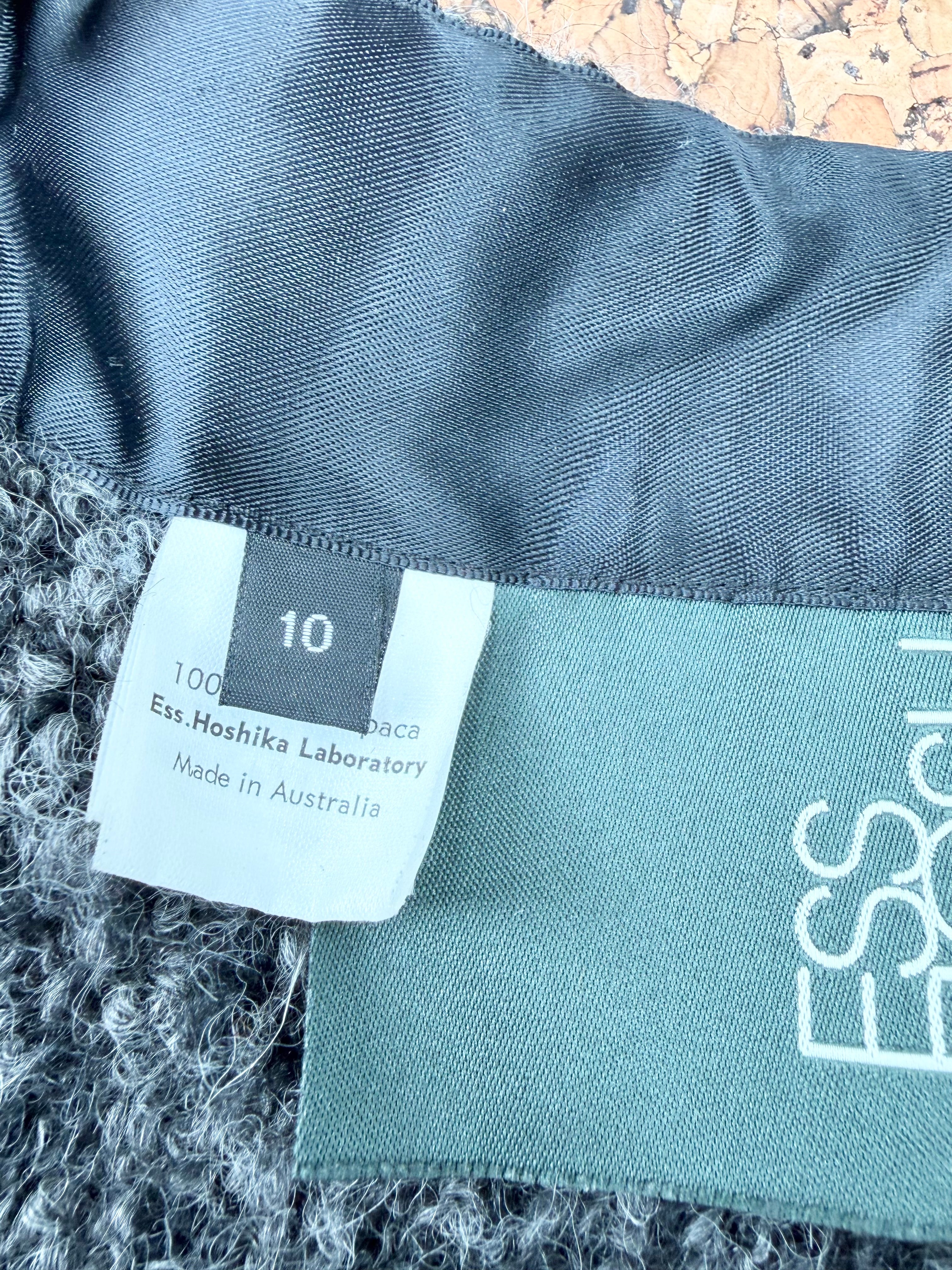 Ess. Hoshika Laboratory Charcoal Boucle Wool Garment - AU10