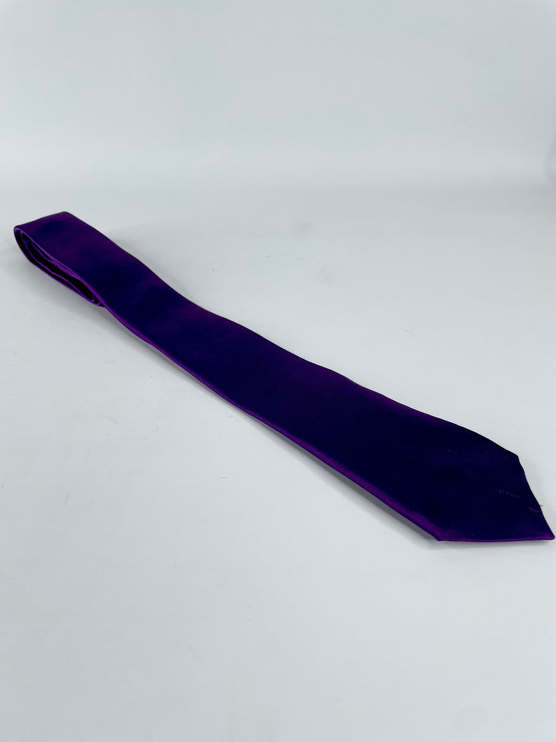 Kenzo Purple Satin Silk Tie