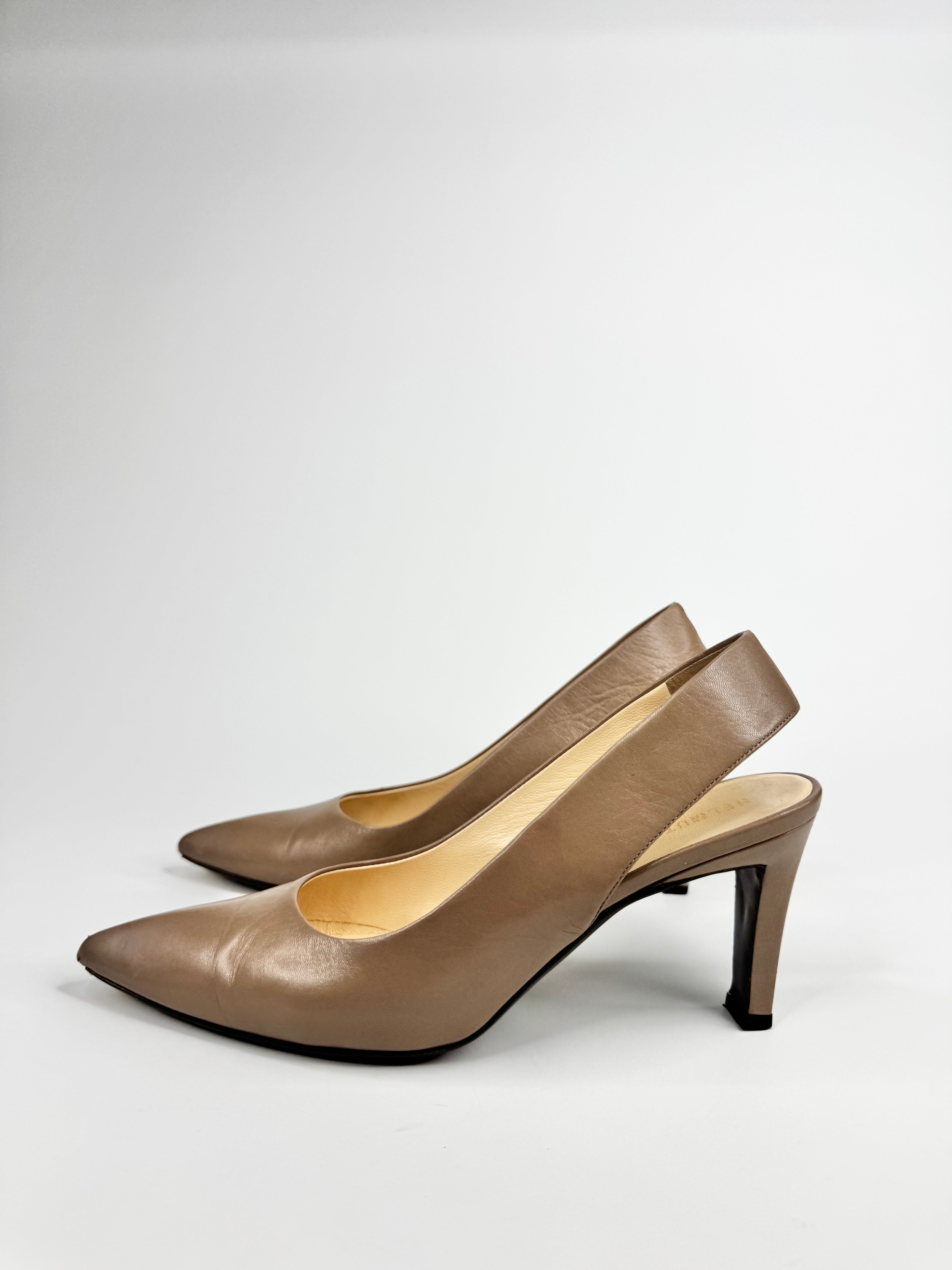 Helmut Lang Taupe Sling Back Pumps - EU37
