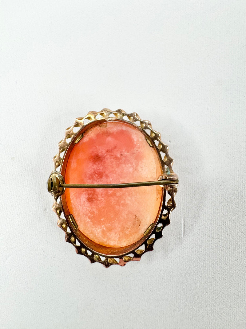 Antique 9ct Rose Gold Cameo Brooch