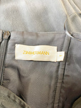 Zimmermann Black One Shoulder Silk Grecian Gown - AU8/10