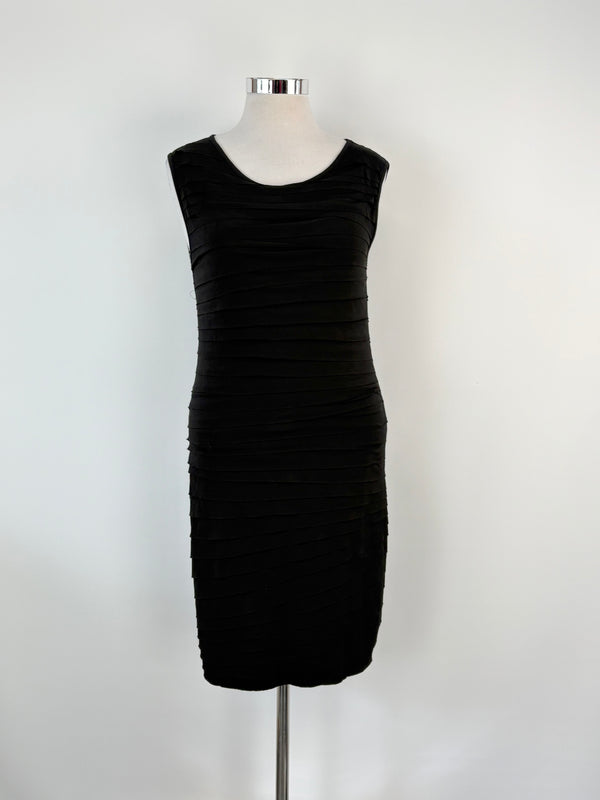 Lauren Vidal Black 'Tao' Tiered Shift Dress - AU10/12
