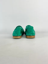 Milano Jade Green Suede Loafers - EU37