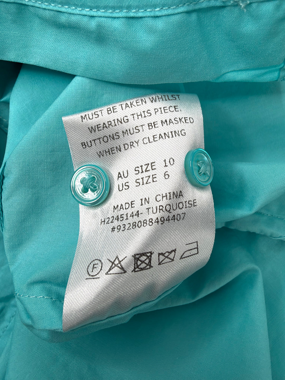 Scanlan Theodore Aqua Cotton Shirt Dress - AU10