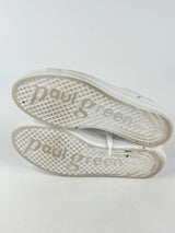 Paul Green White Leather Embellished Supersoft Sneakers - EU41.5