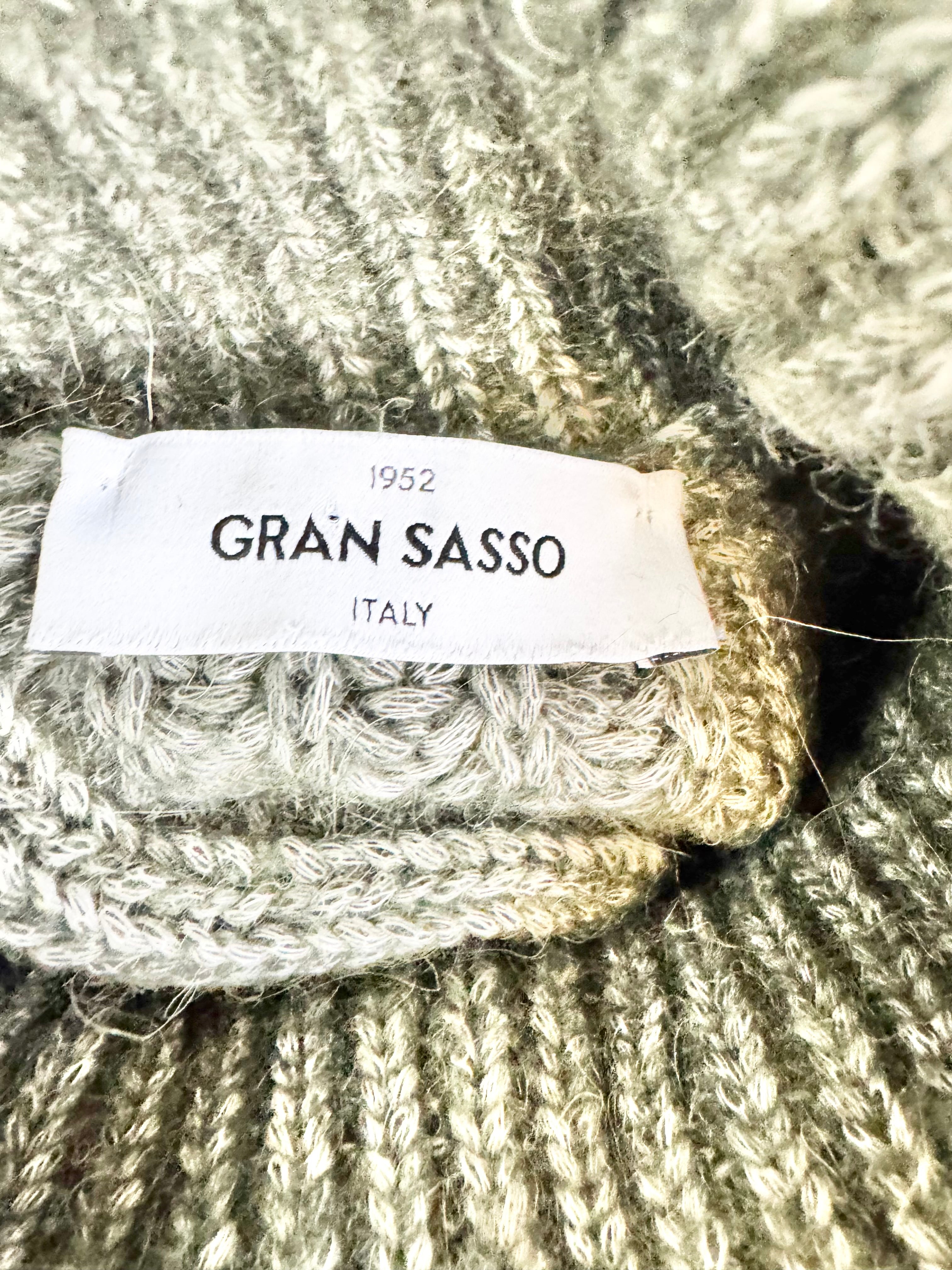 Gran Sasso Green Cable Knit Turtleneck - AU12