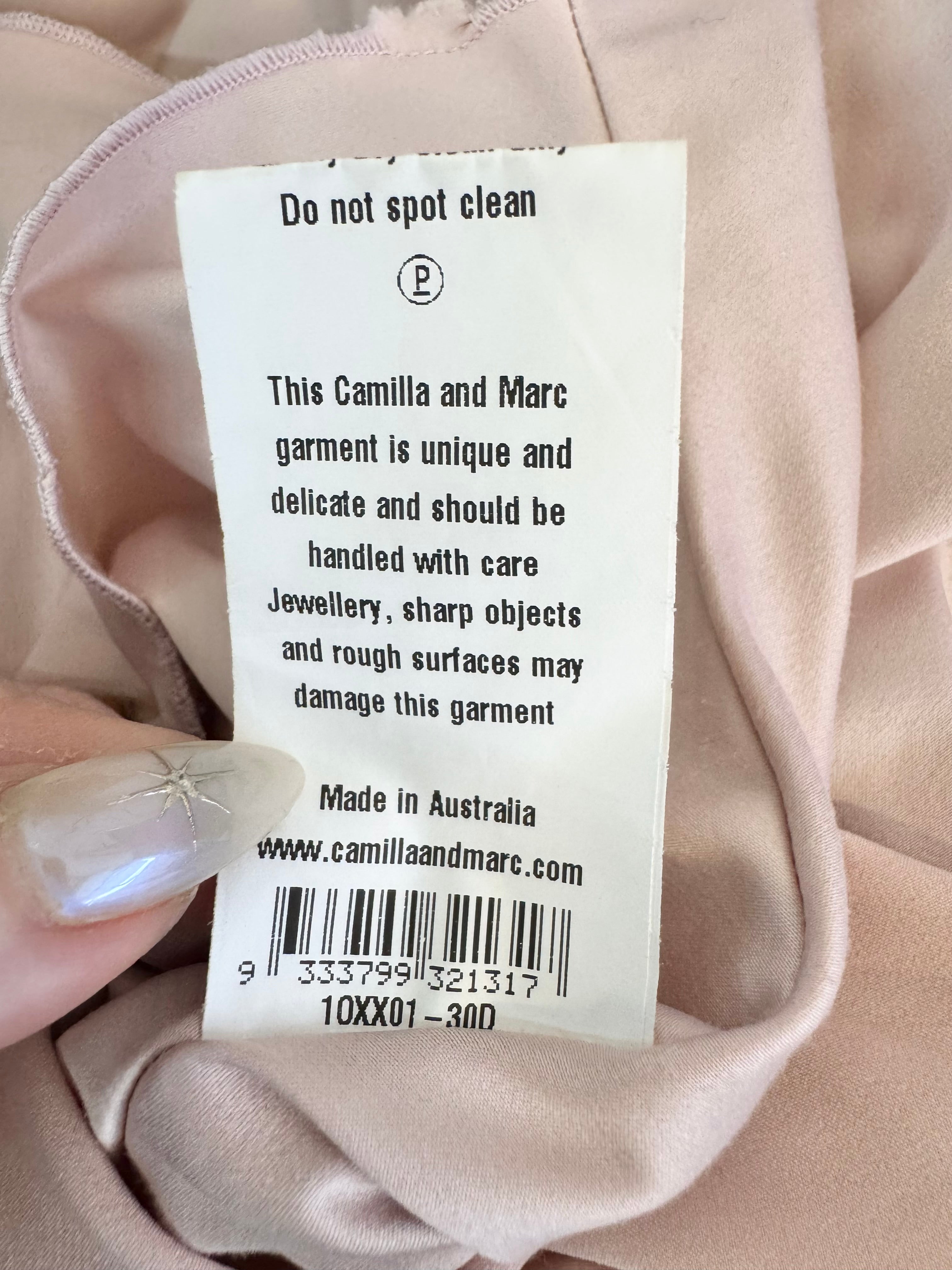 Camilla & Marc Pale Pink Off Shoulder Gown - AU8
