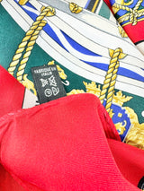 Pringle Cream, Crimson & Tartan Silk Scarf