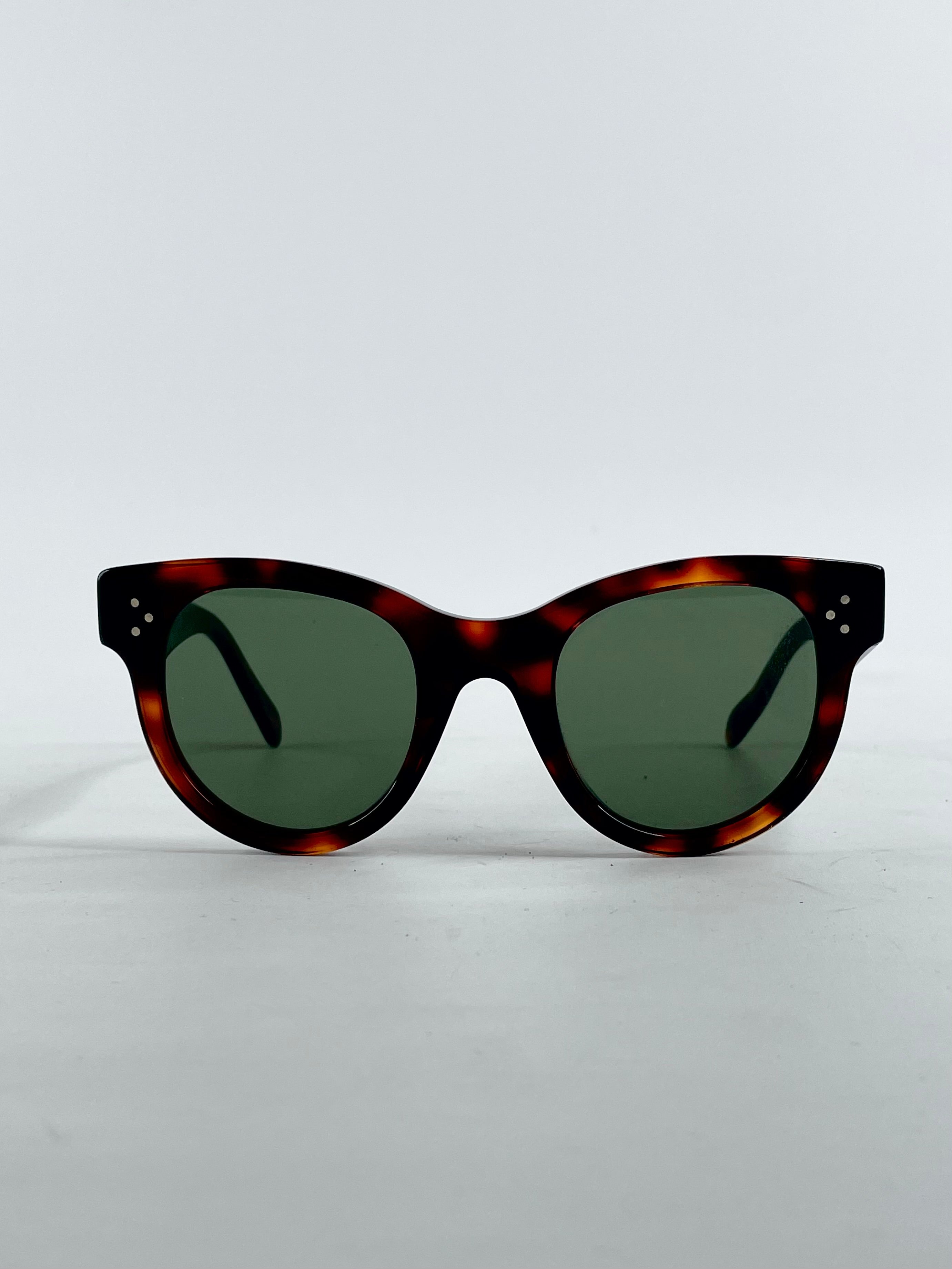 Cèline Shiny Havana/Smoke Mineral Lens Cat-Eye Sunglasses