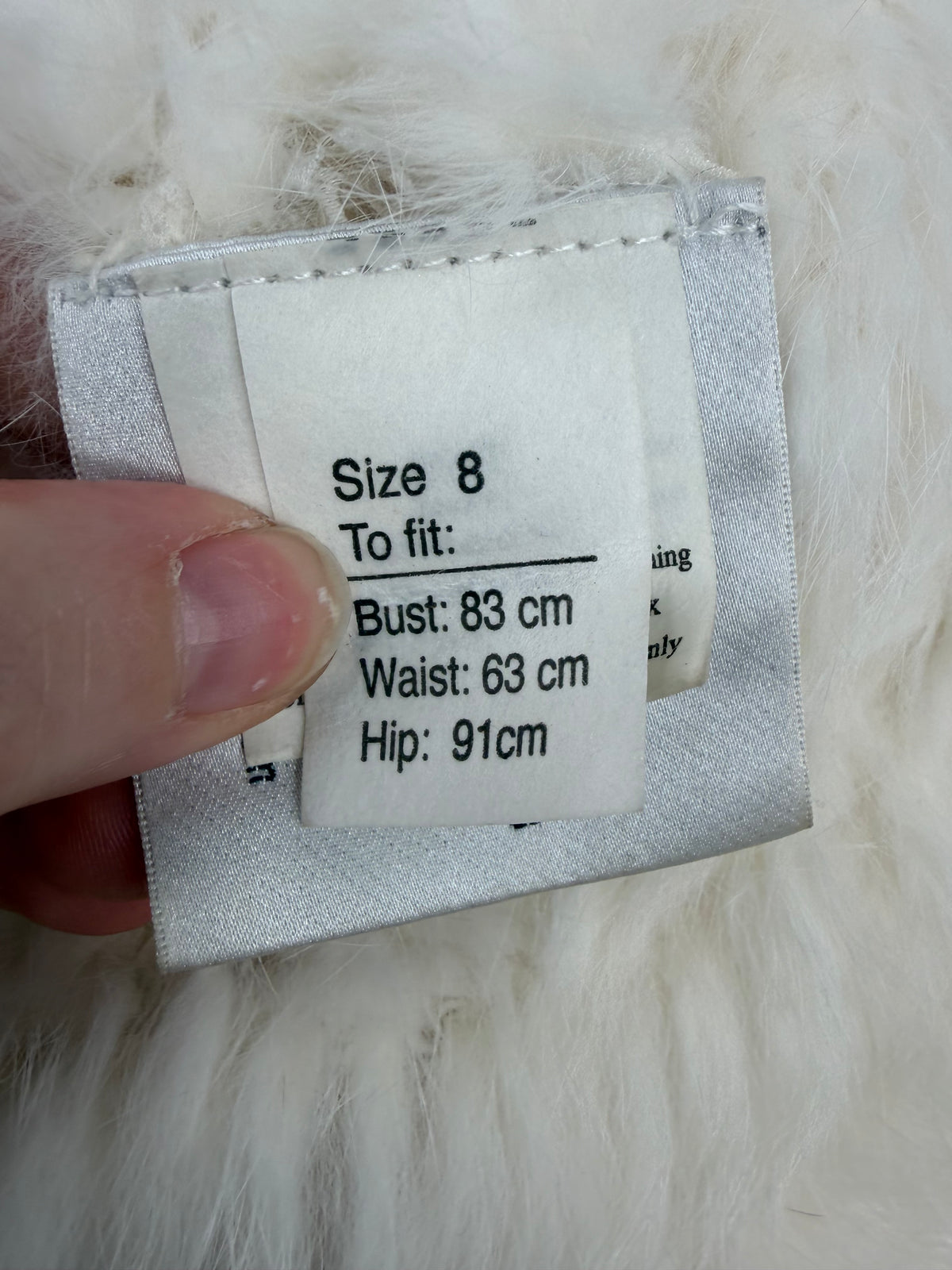 Harry Who White Rabbit Fur Crop cardigan - AU8