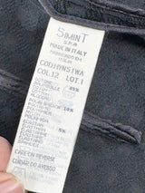 Vintage 80s Giorgio Armani Black Felted-Check Jacket - AU10/12