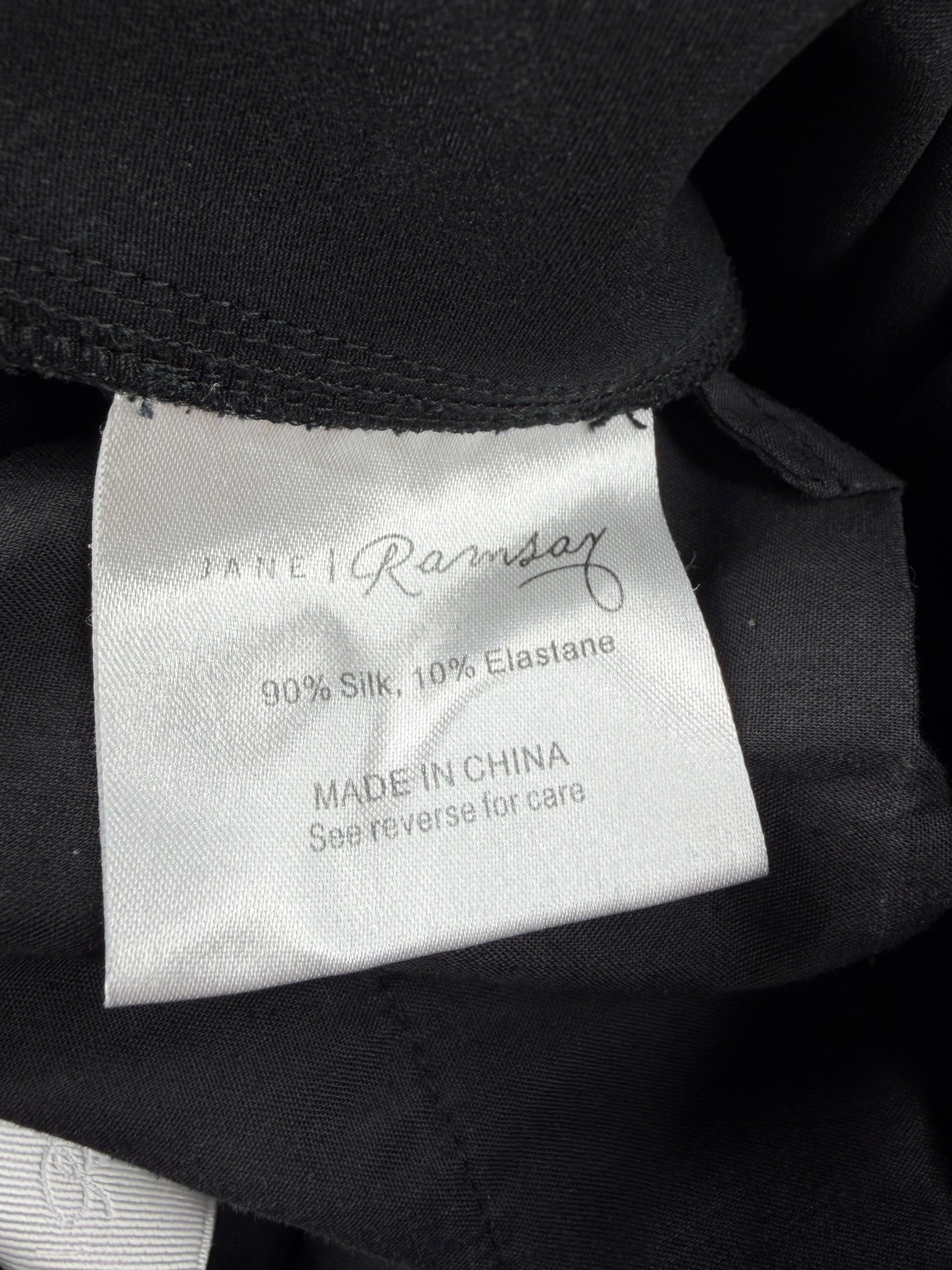 Jane Ramsay Black Silk Blend Tie Culottes - AU10