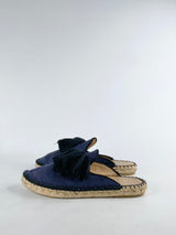 Husk Blue Tassel Pattern Espadrille - EU38