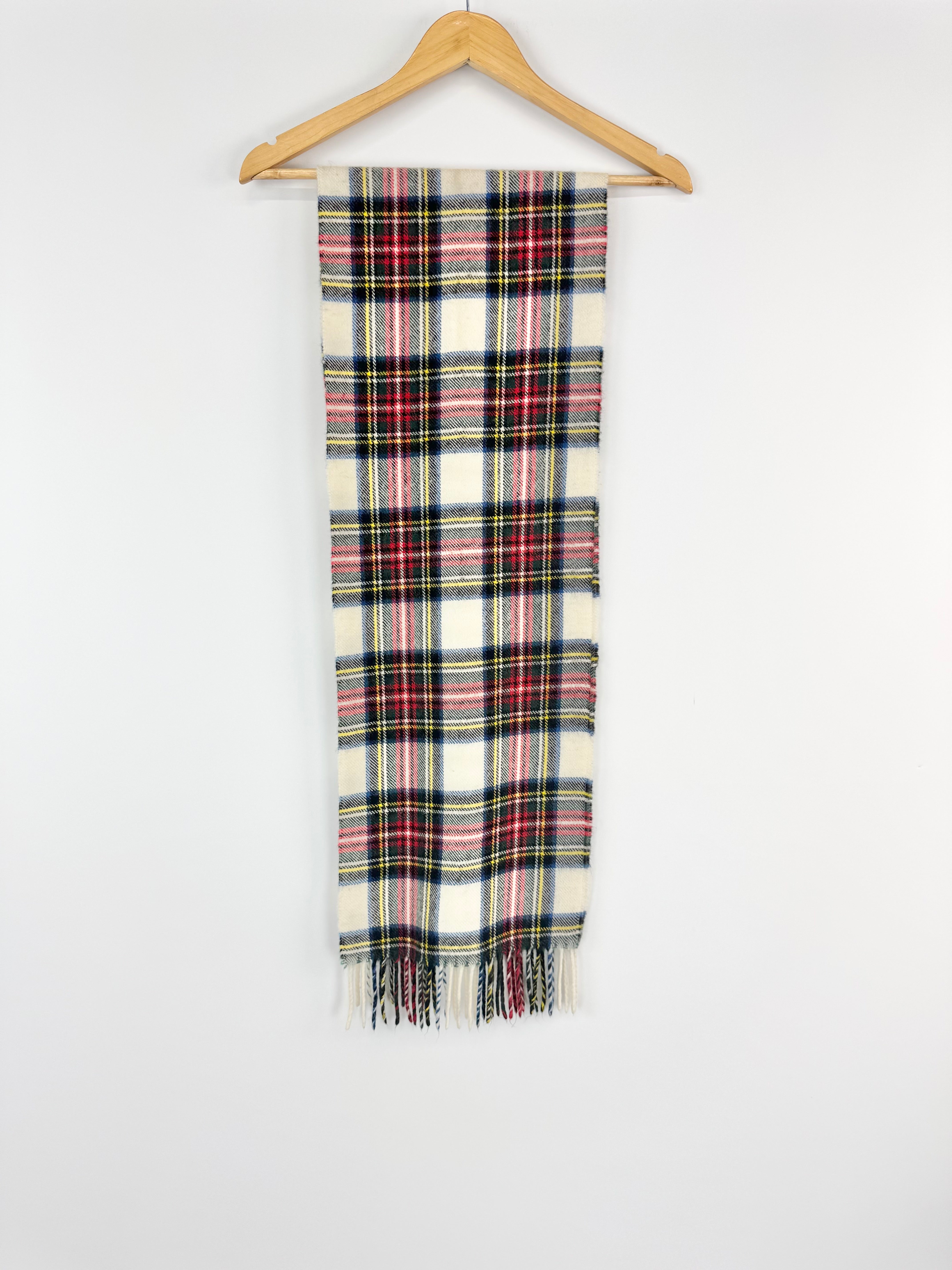 Vintage Christian Dior Monsieur Tartan Lambswool Scarf