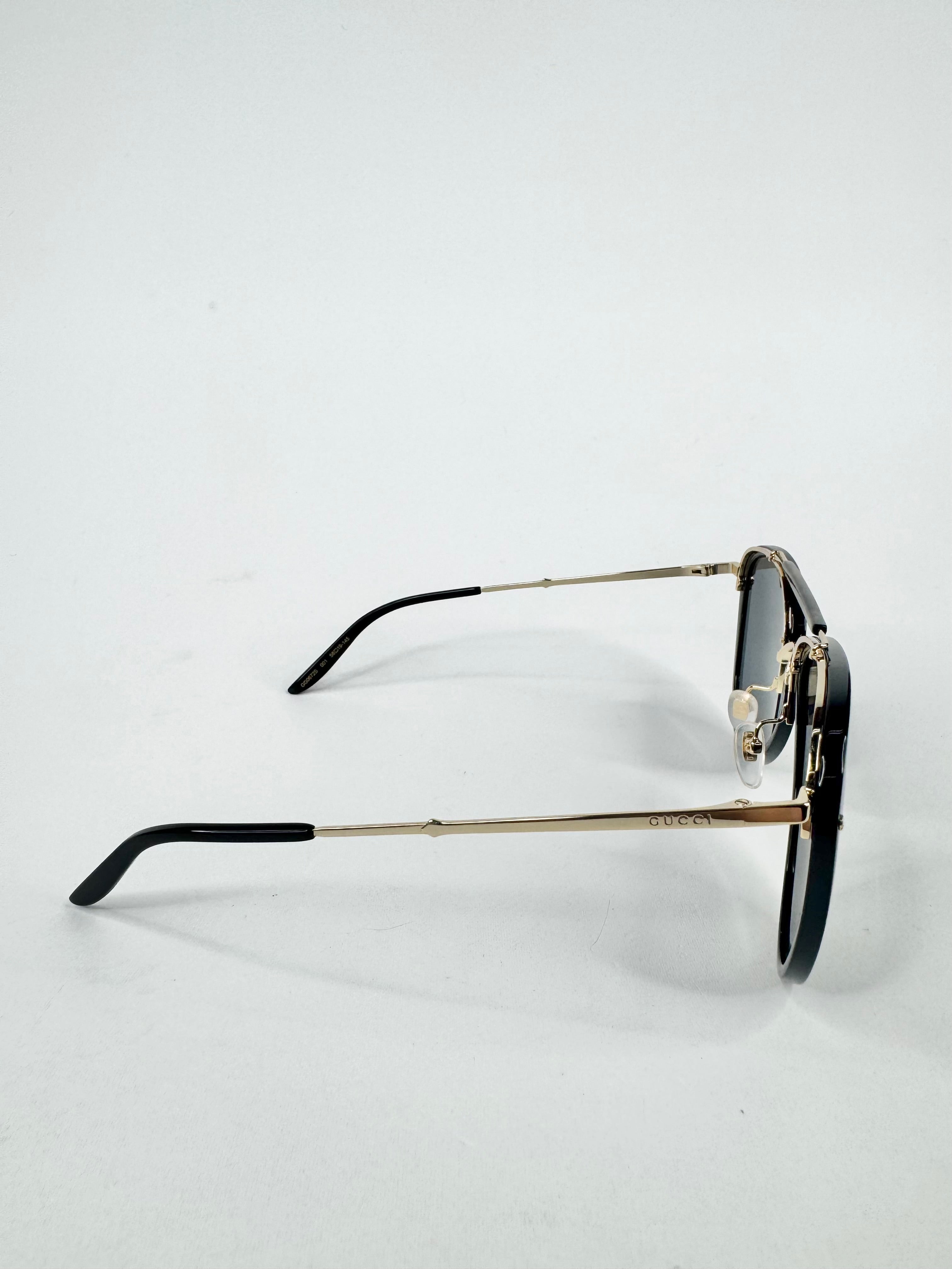 Gucci GG0672S Black & Gold Aviator Sunglasses