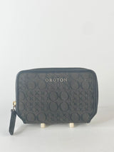 Oroton Dark Chocolate Monogrammed Coin Purse