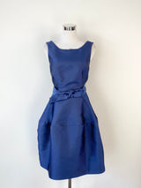 P.A.R.O.S.H Cobalt Blue Satin Dress - AU10