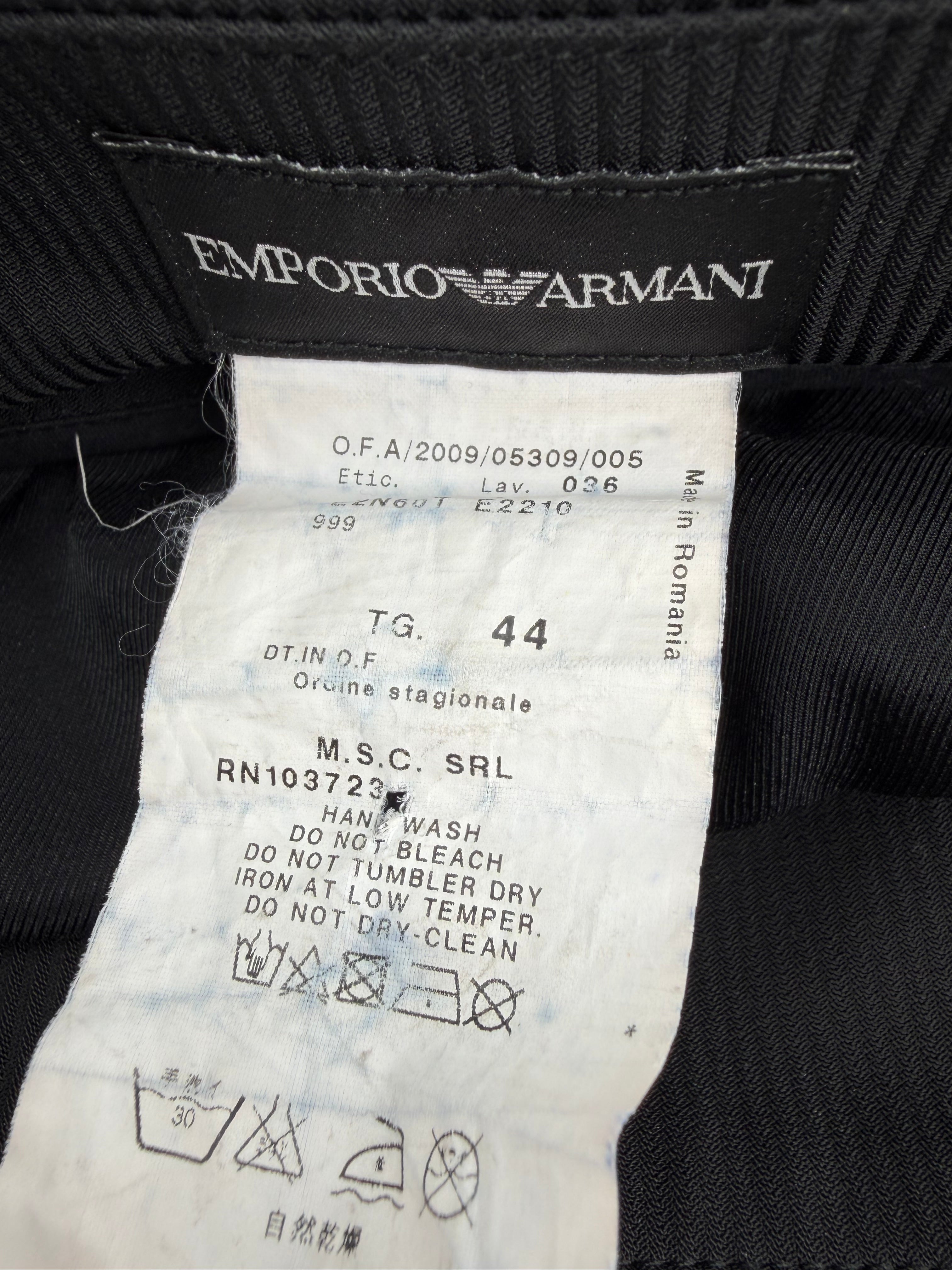 Emporio Armani Black Panelled Skirt - AU12/14