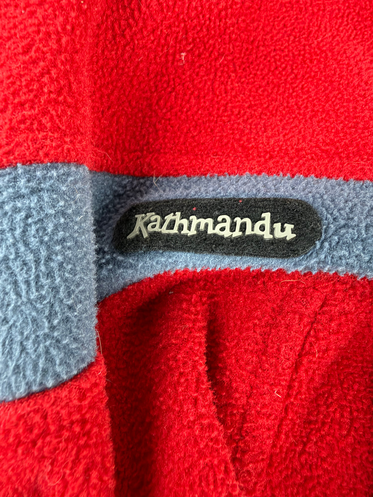 Vintage Kathmandu Red and Blue Zip Fleece - AU14