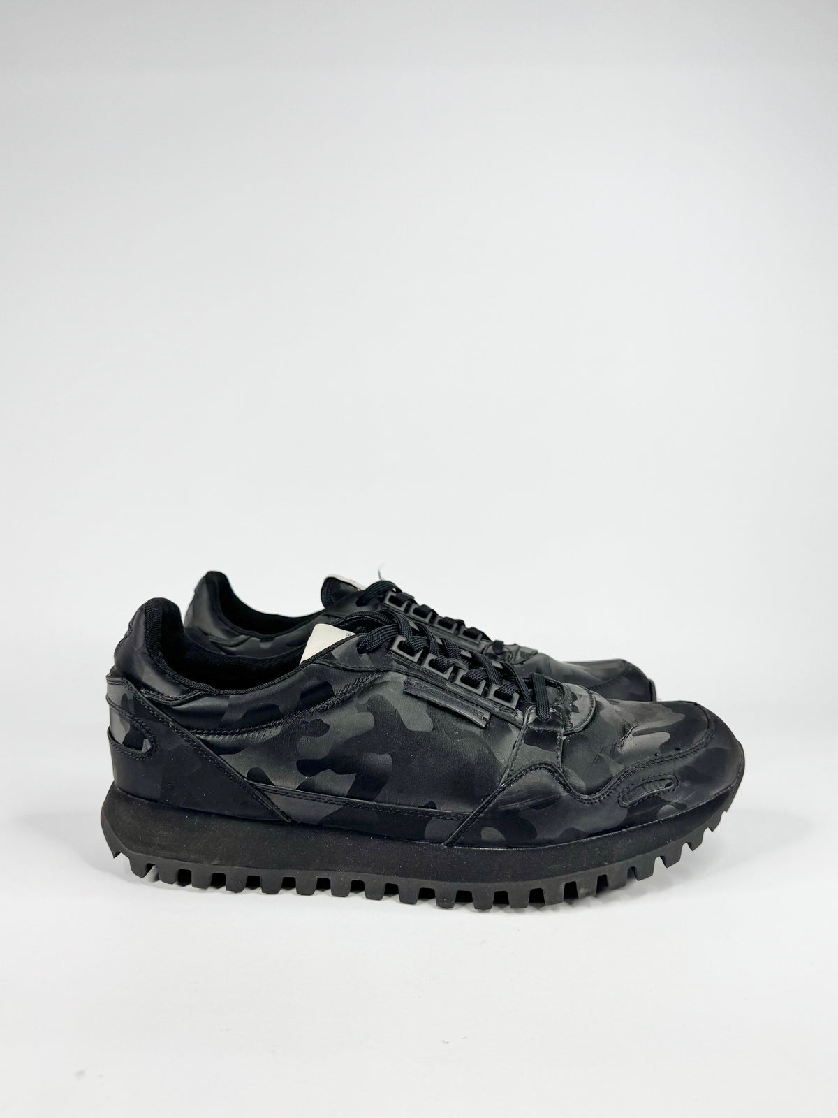 Emporio Armani Black Camo Pattern Sneakers - EU45
