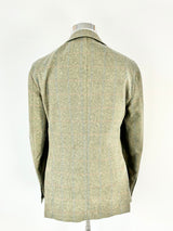 Carracci Green & Blue Plaid Wool Blazer - 50