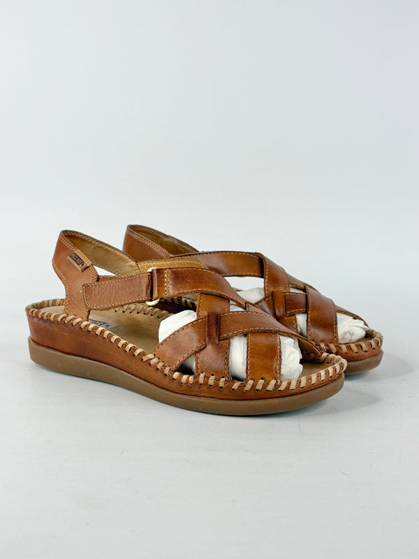 Pikolinos Brandy Leather 'Cadaques' Sandals - EU37