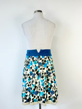 Anna Thomas Blue Floral Box Pleat Skirt - AU12