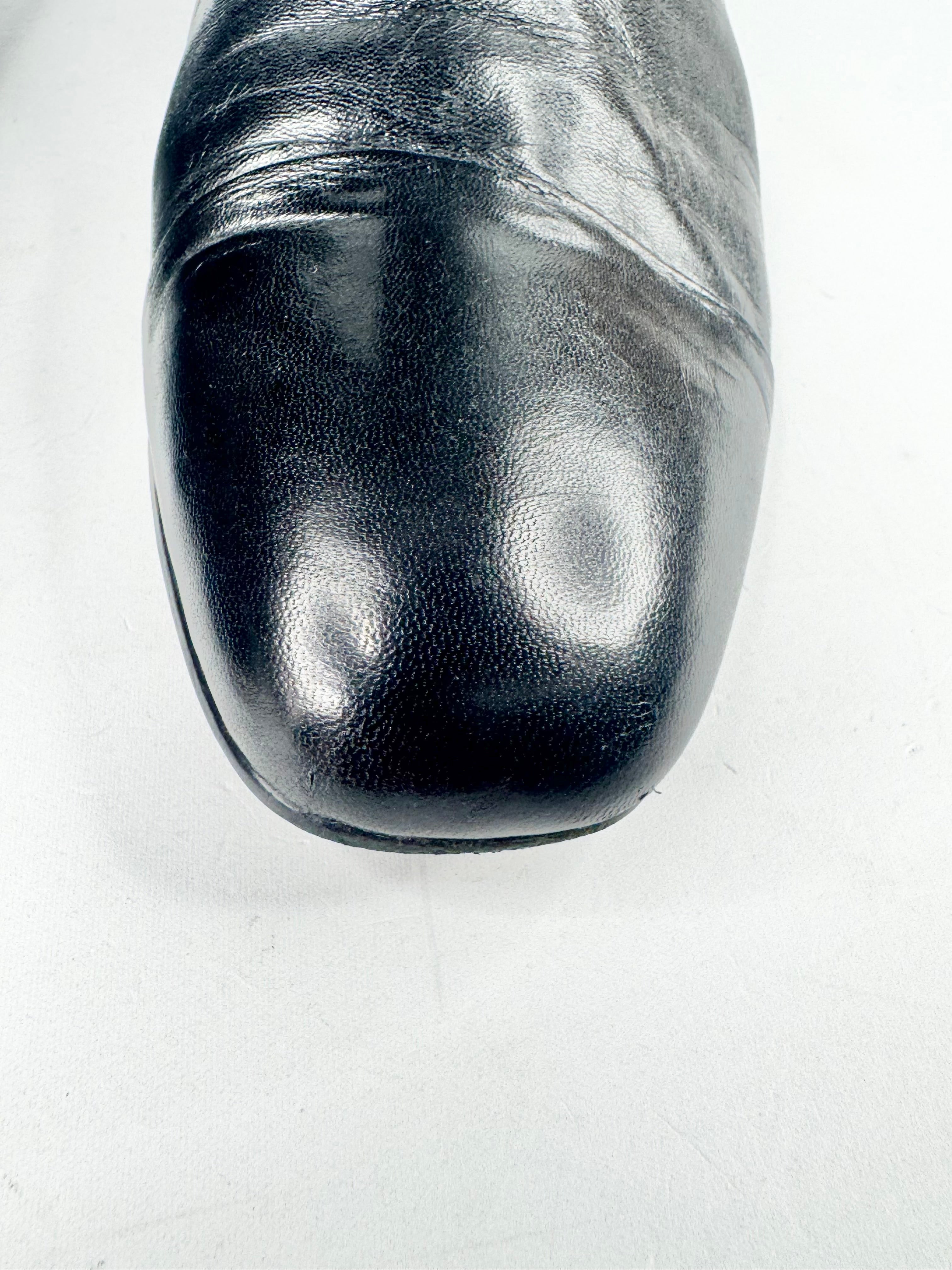 Sachi Black Knee High Ankle Boots - EU40