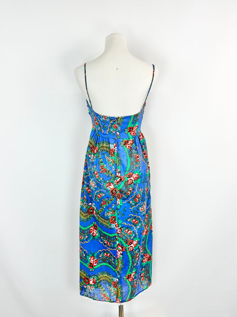 Zimmermann Electric Blue Floral Summer Dress - AU8