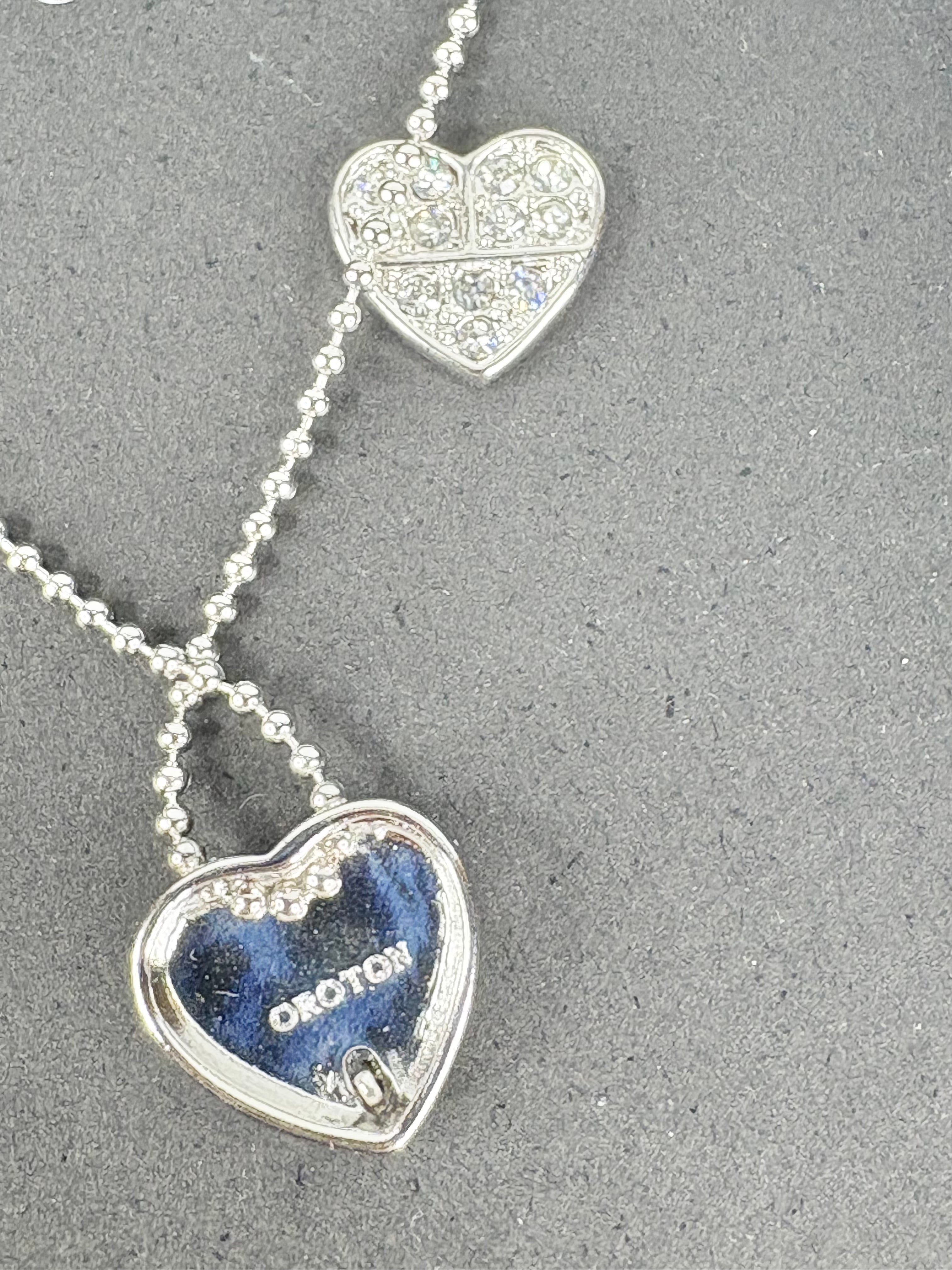 Oroton Silver Pave Heart Jewelry Gift Set