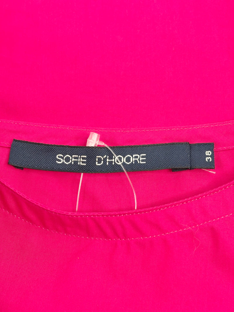 Sofie D'Hoore Raspberry 'Benedict' Peplum Top - AU10