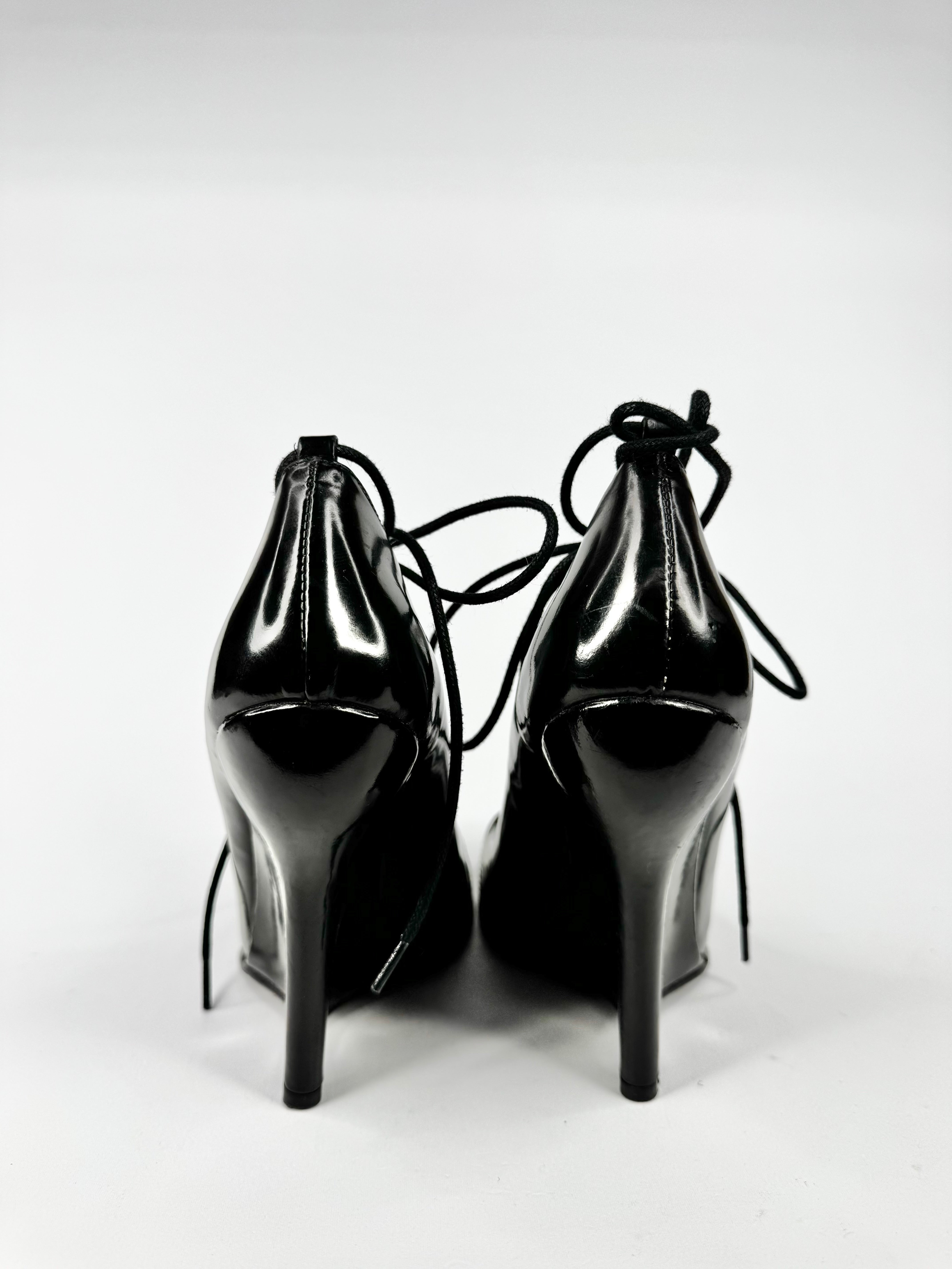 Opening Ceremony Black Lace Up Wedges - EU38
