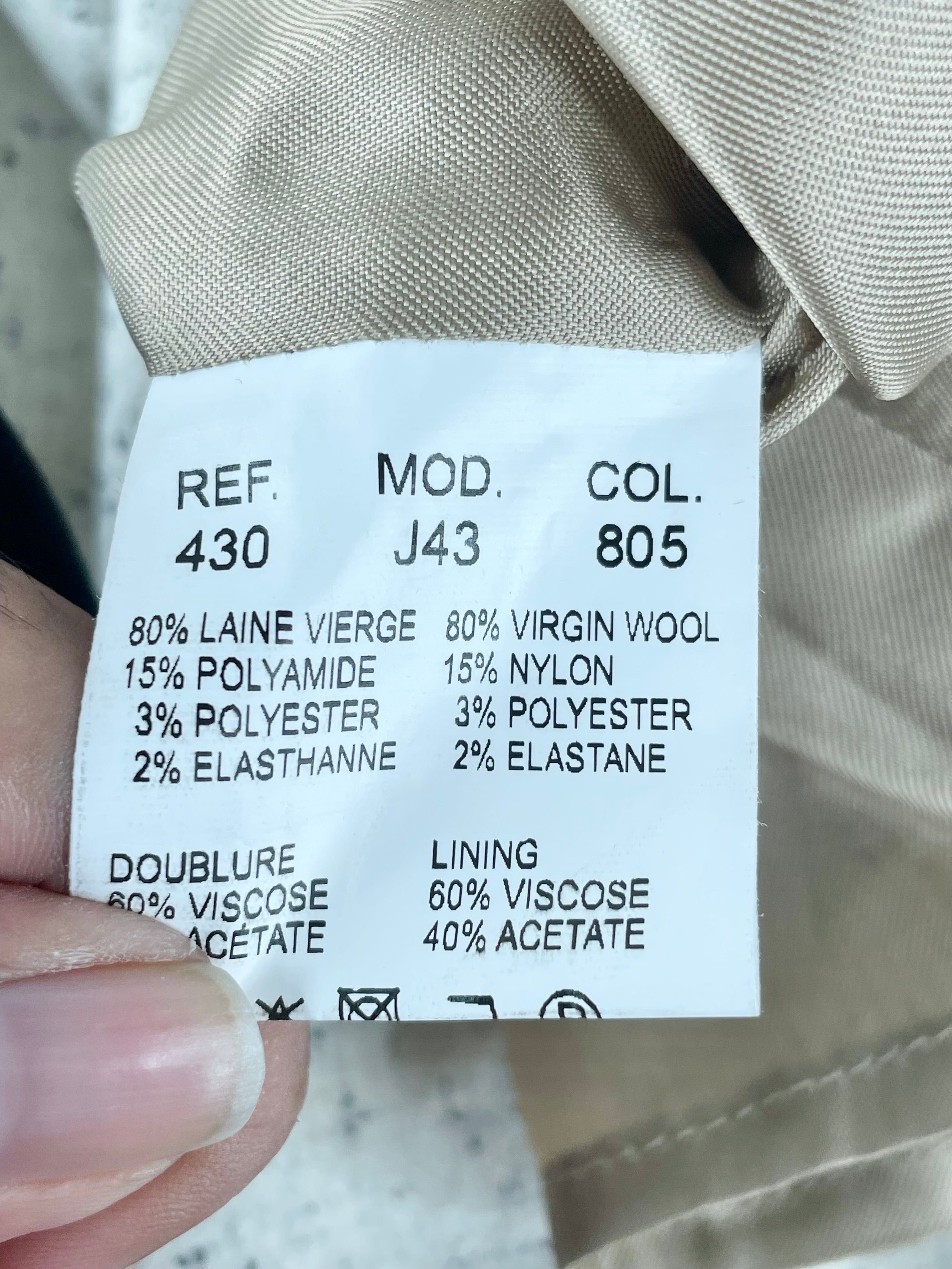Carven Off-White Speckled Wool Midi Skirt - AU8