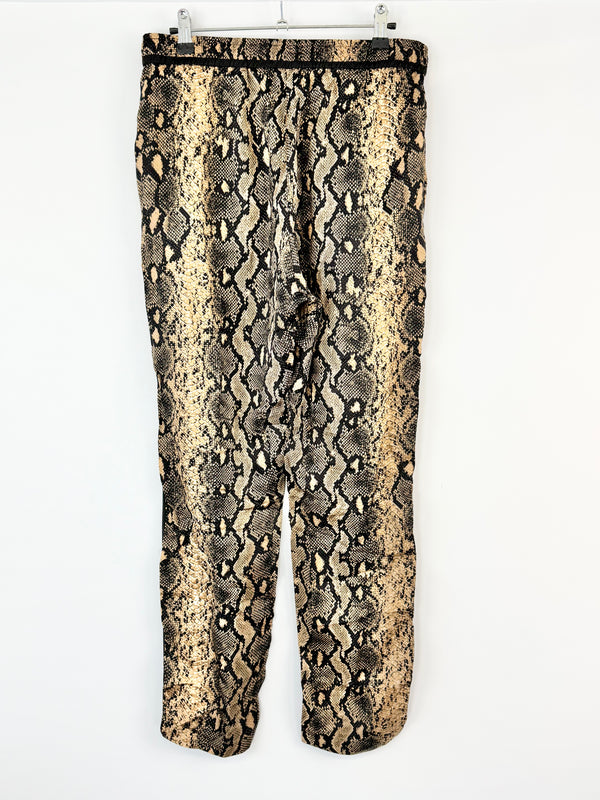 Munthe Gold Snakeskin Pattern Viscose Slacks - AU8