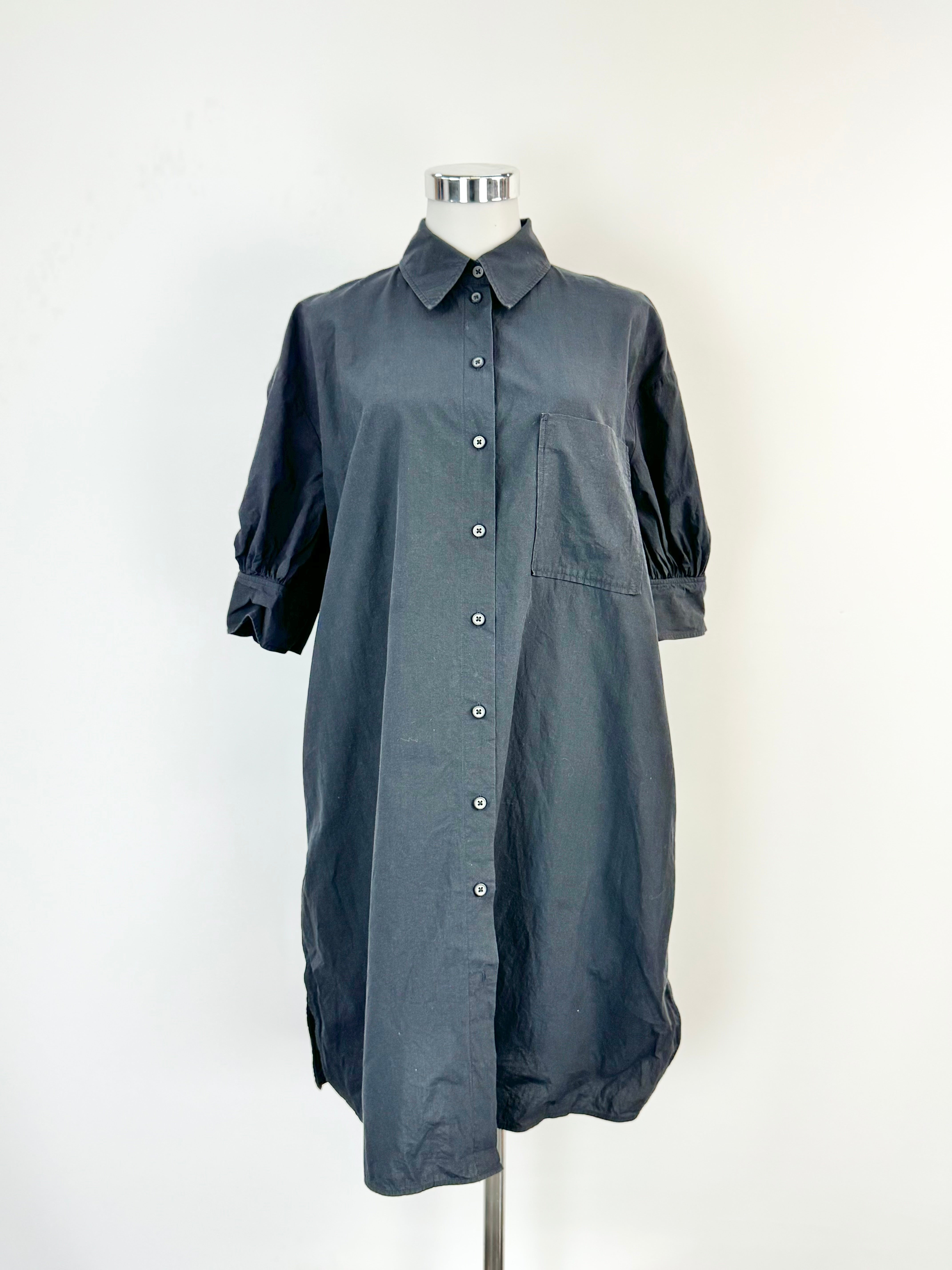 Cos Midnight Blue Black Shirt Dress - AU6/8/10