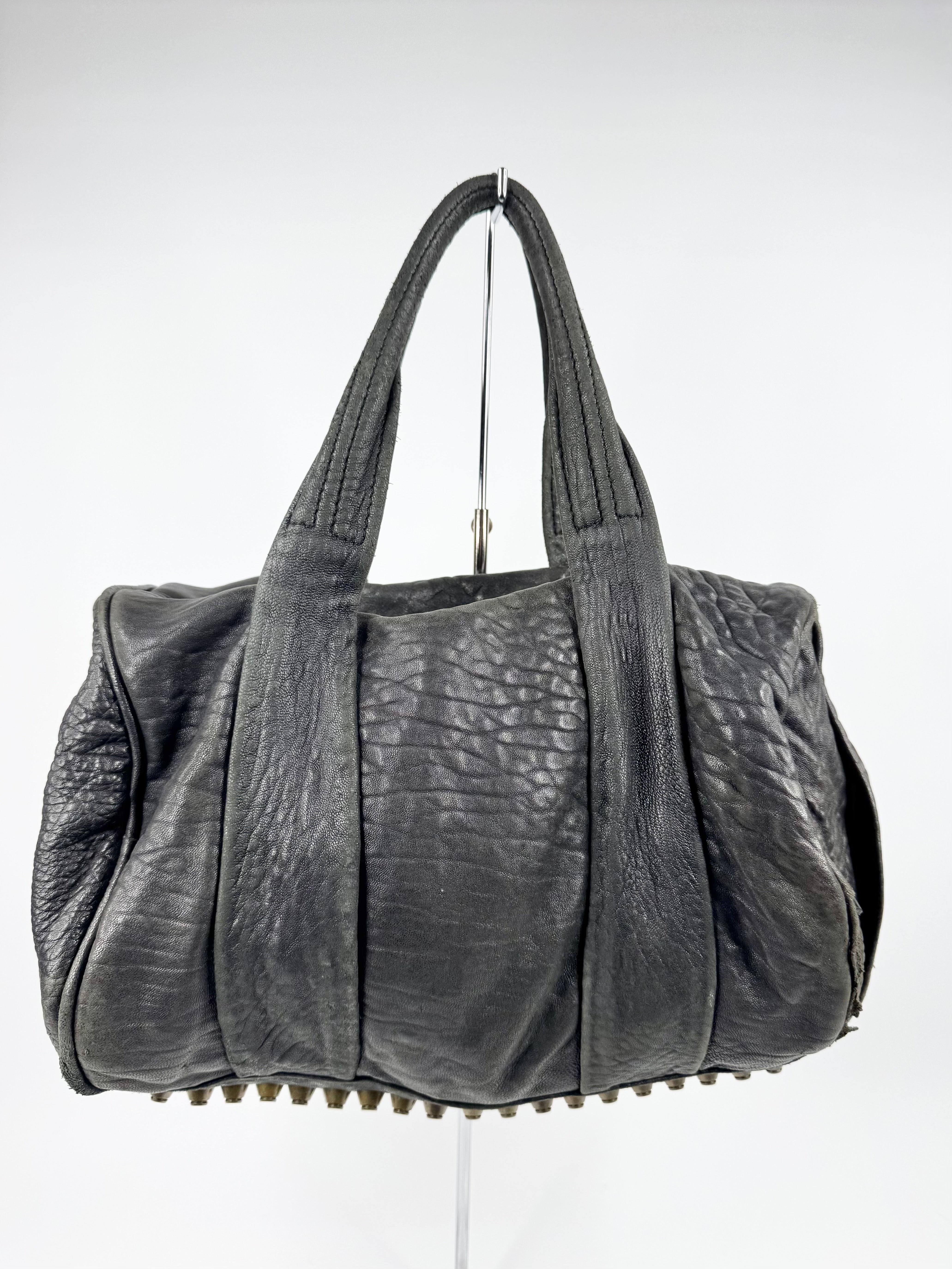 Alexander Wang Black Distressed Rocco Bag