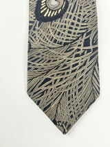 Liberty of London Peacock-Pattern Silk Tie