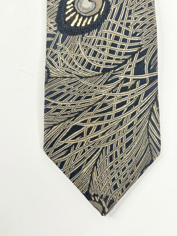 Liberty of London Peacock-Pattern Silk Tie