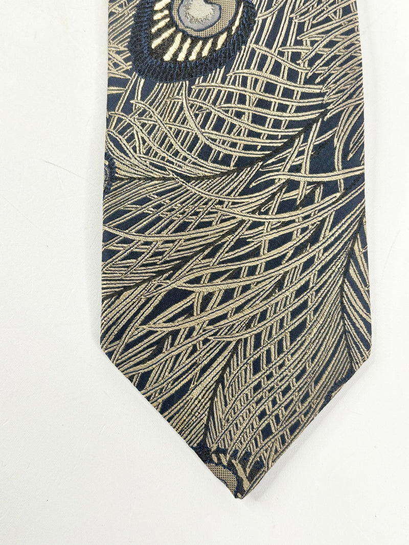 Liberty of London Peacock-Pattern Silk Tie