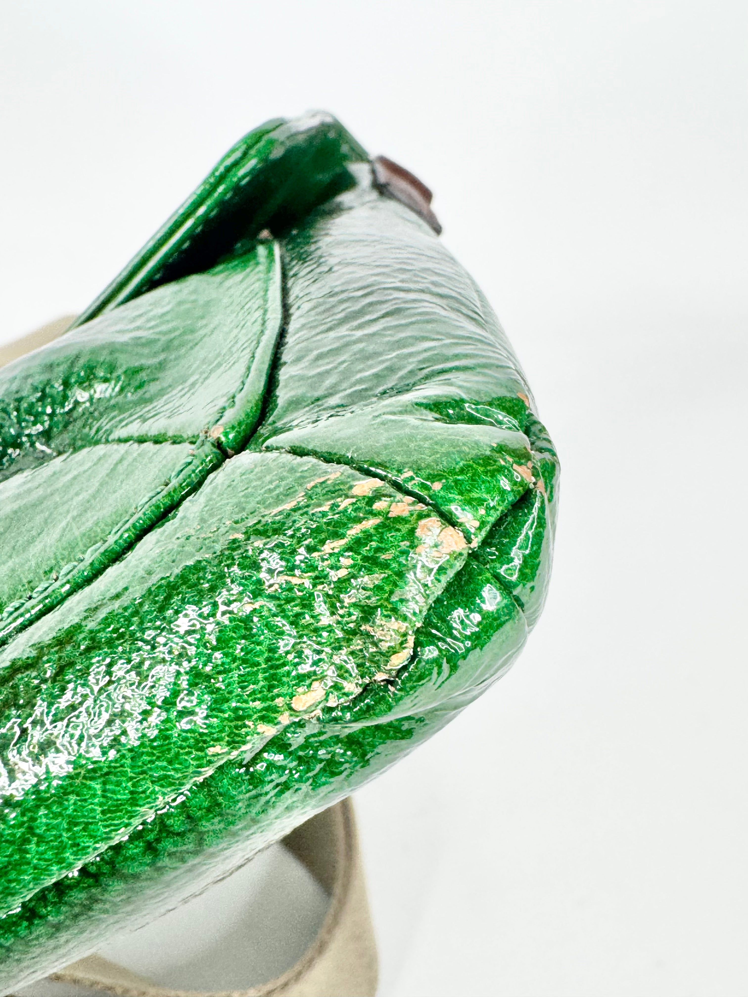 Lanvin Emerald Green Patent Leather Shoulder Bag