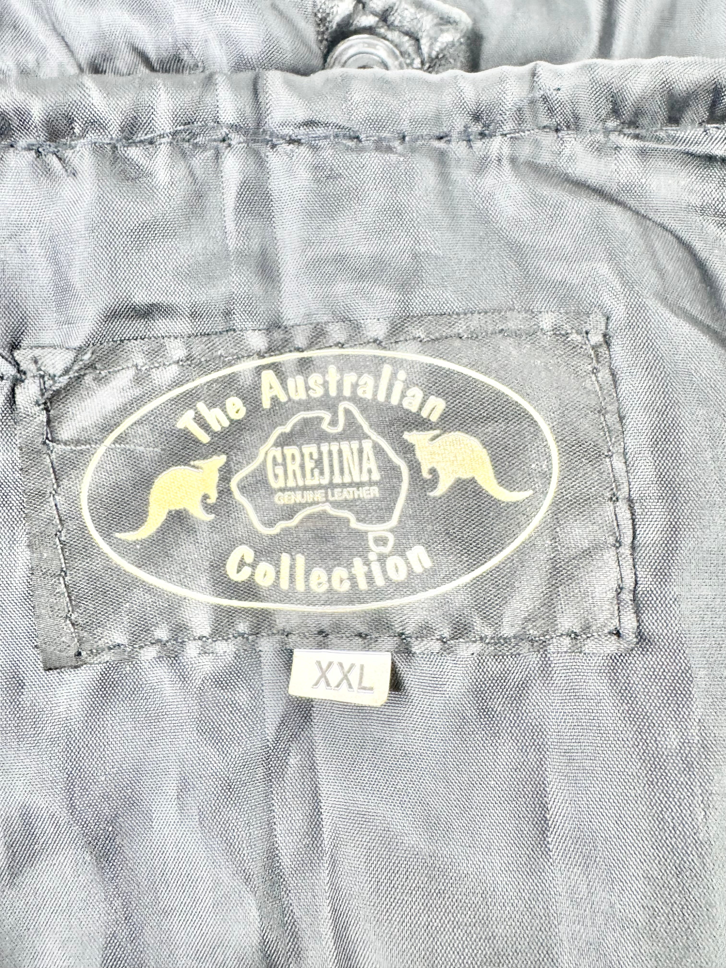 Vintage Harley Davidson Black Leather Patched Vest - XXL