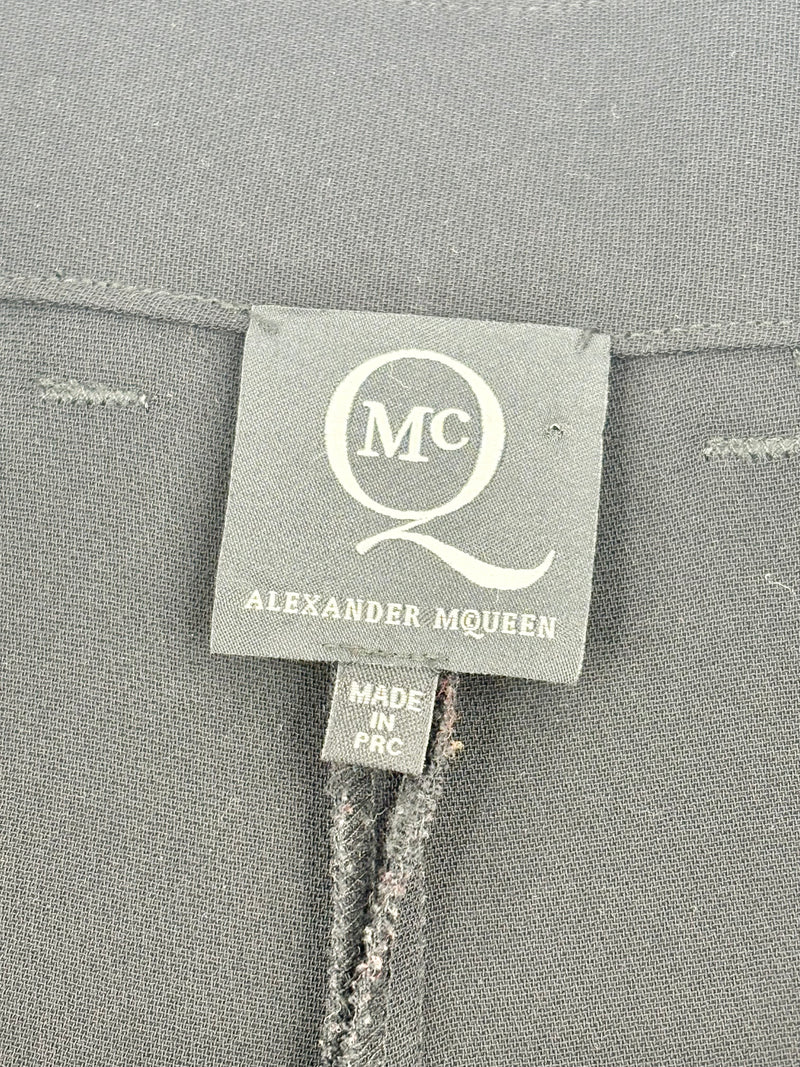 McQ Alexander McQueen Black Pleat Wide-Leg 3/4 Pant - AU10/12