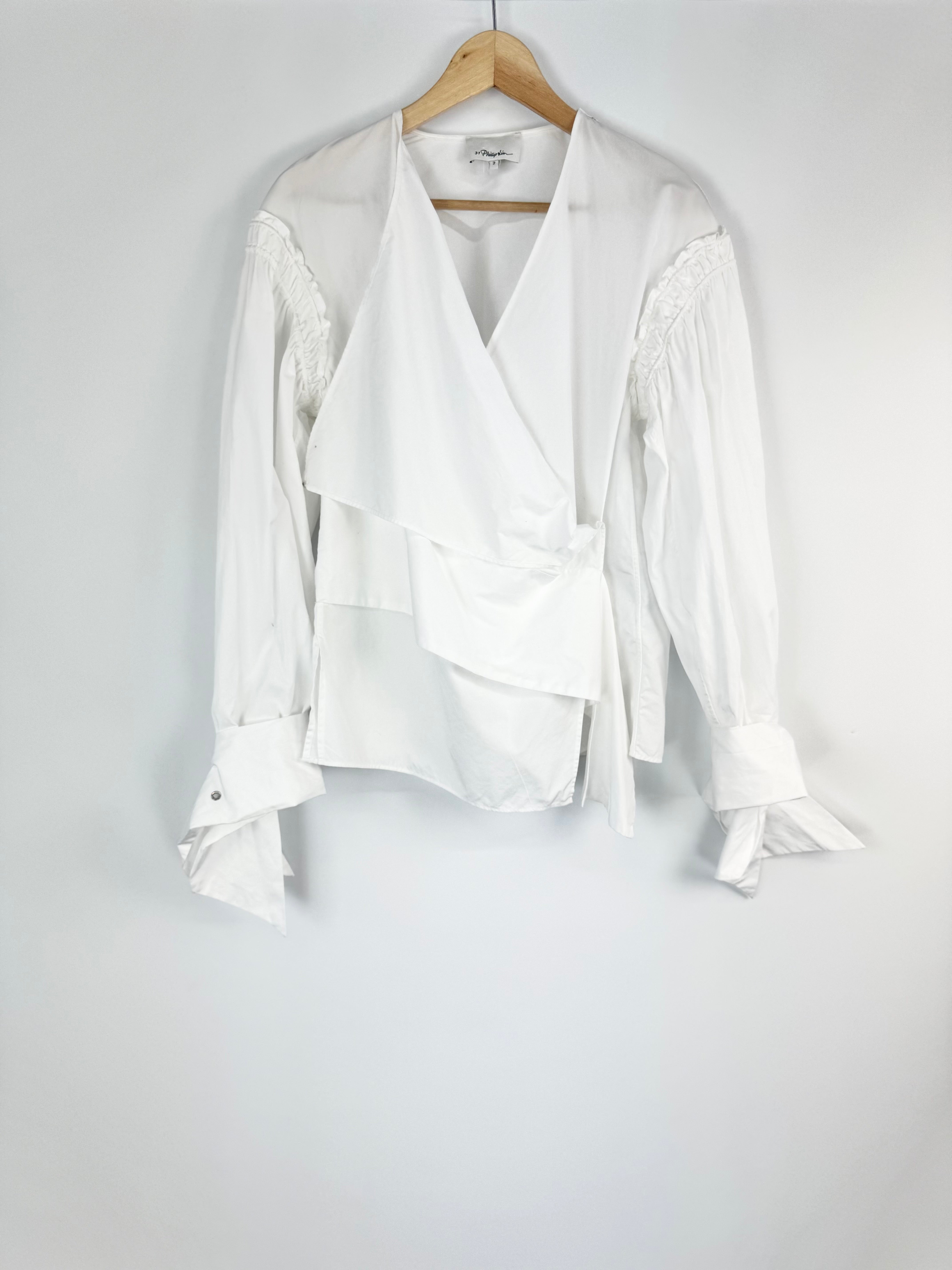 3.1 Phillip Lim White Ruffle Blouse - AU10