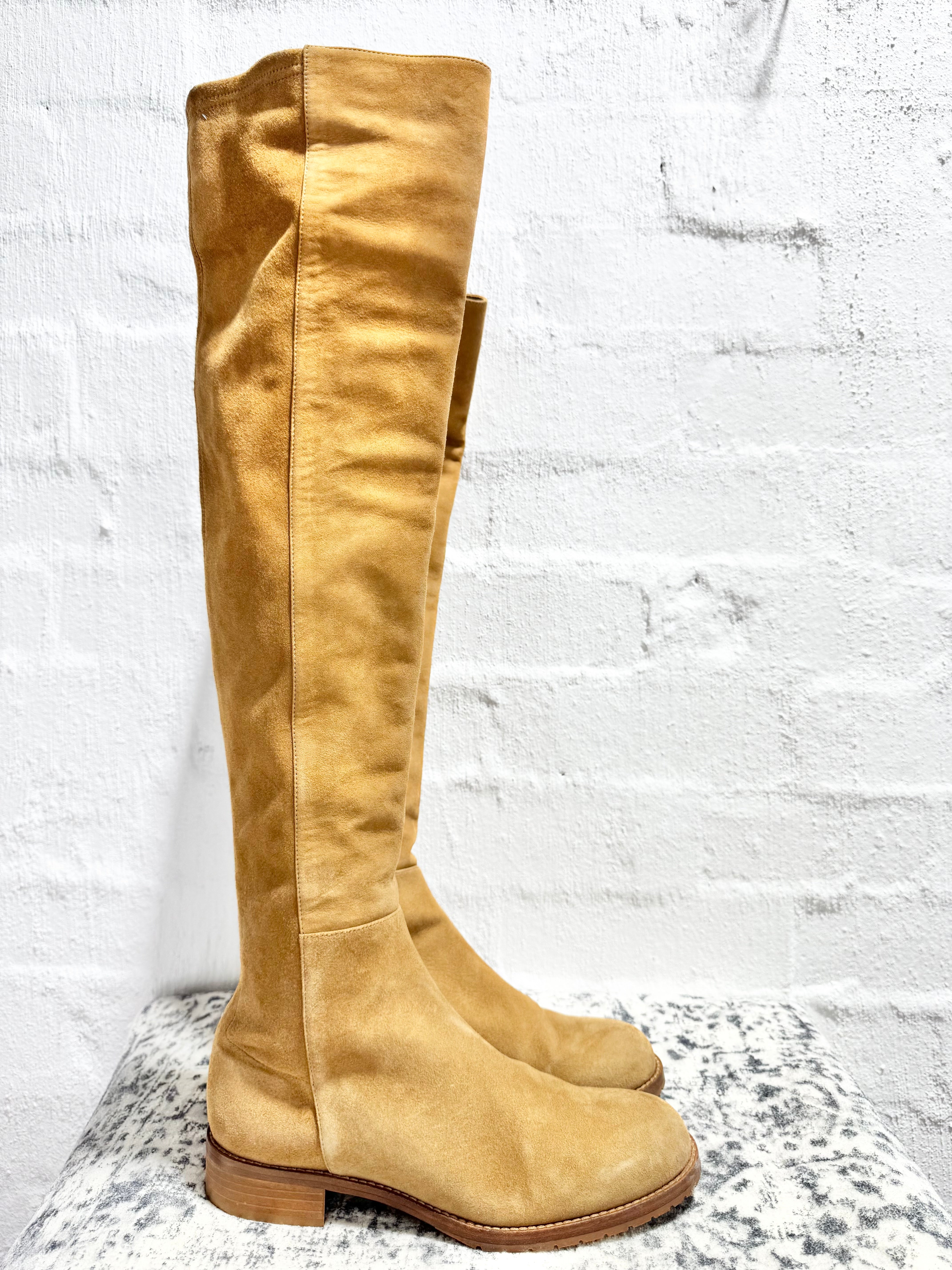 Husk Cognac 'Soho' Thigh High Boots - EU38
