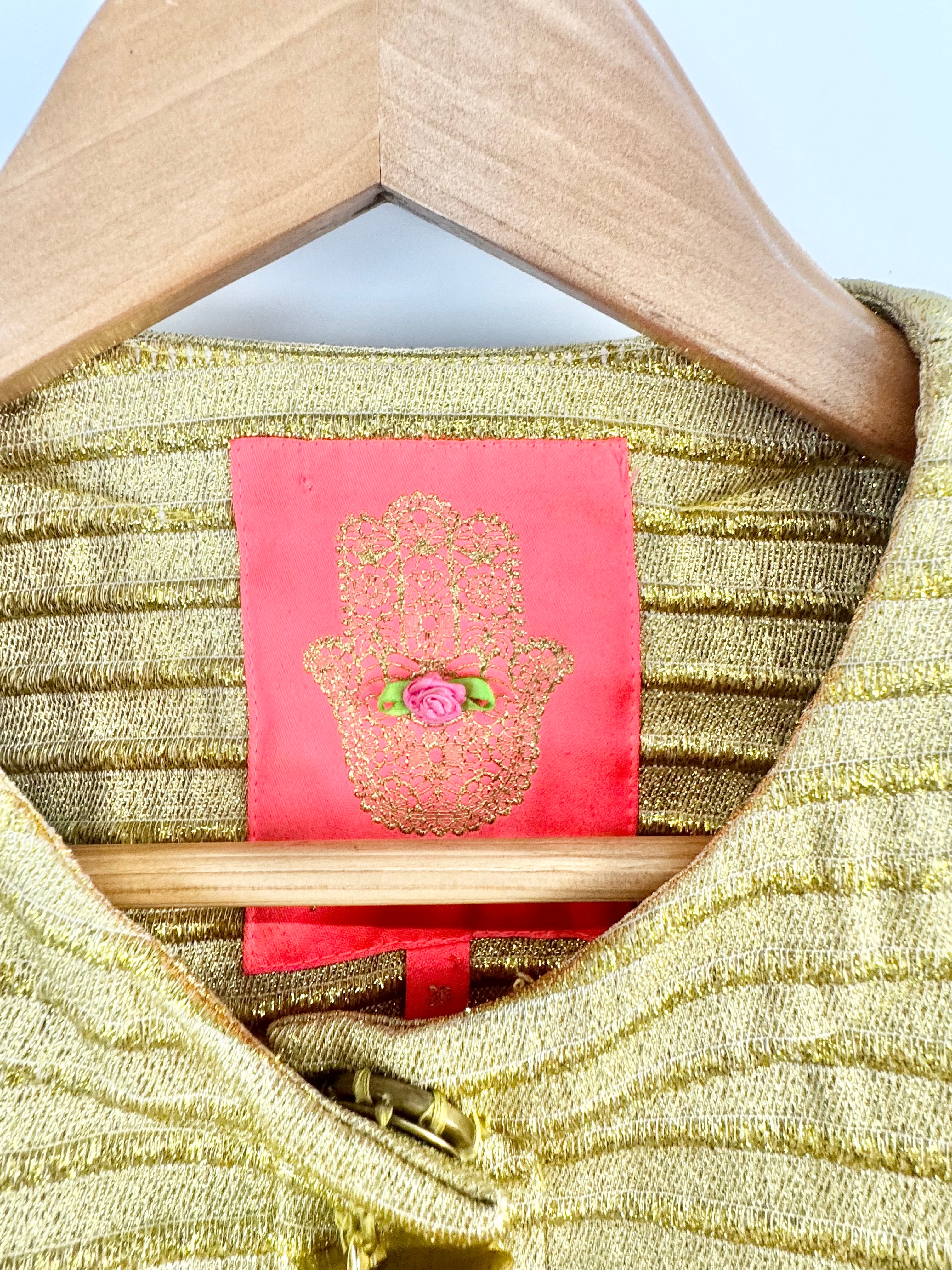 Manoush Metallic Gold Lorex Blazer - AU8