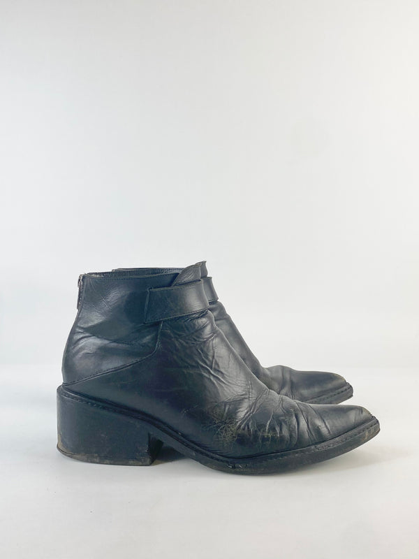 Helmut Lang Black Ankle Boots - EU39.5